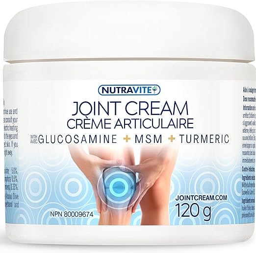 Nutravite Joint Cream with Glucosamine & MSM 120 Grams plus Curcumin - Nutrition Plus