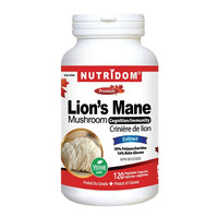 Thumbnail for Nutridom Lion's Mane Mushroom 500mg, 120 Veg Capsules - Nutrition Plus
