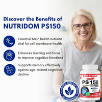 Thumbnail for Nutridom PS 150mg, 60 Veg Capsules - Nutrition Plus