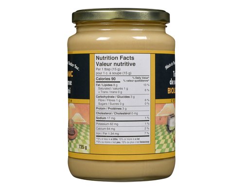 Nuts To You Organic Sesame Tahini Butter 735 Grams - Nutrition Plus