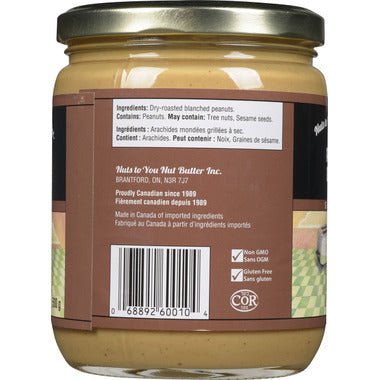 Nuts to You Smooth Peanut Butter 500 Grams - Nutrition Plus