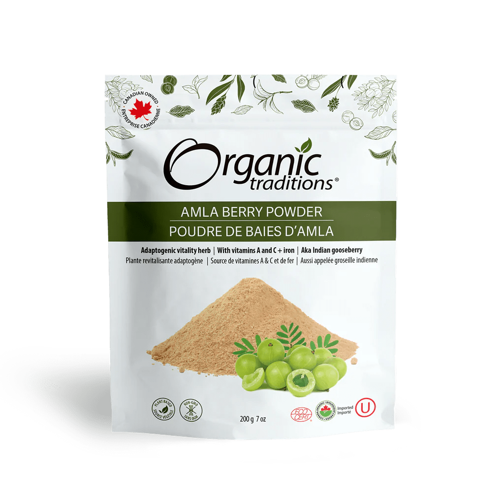 Organic Traditions Organic Amla Berry Powder 200 Grams - Nutrition Plus