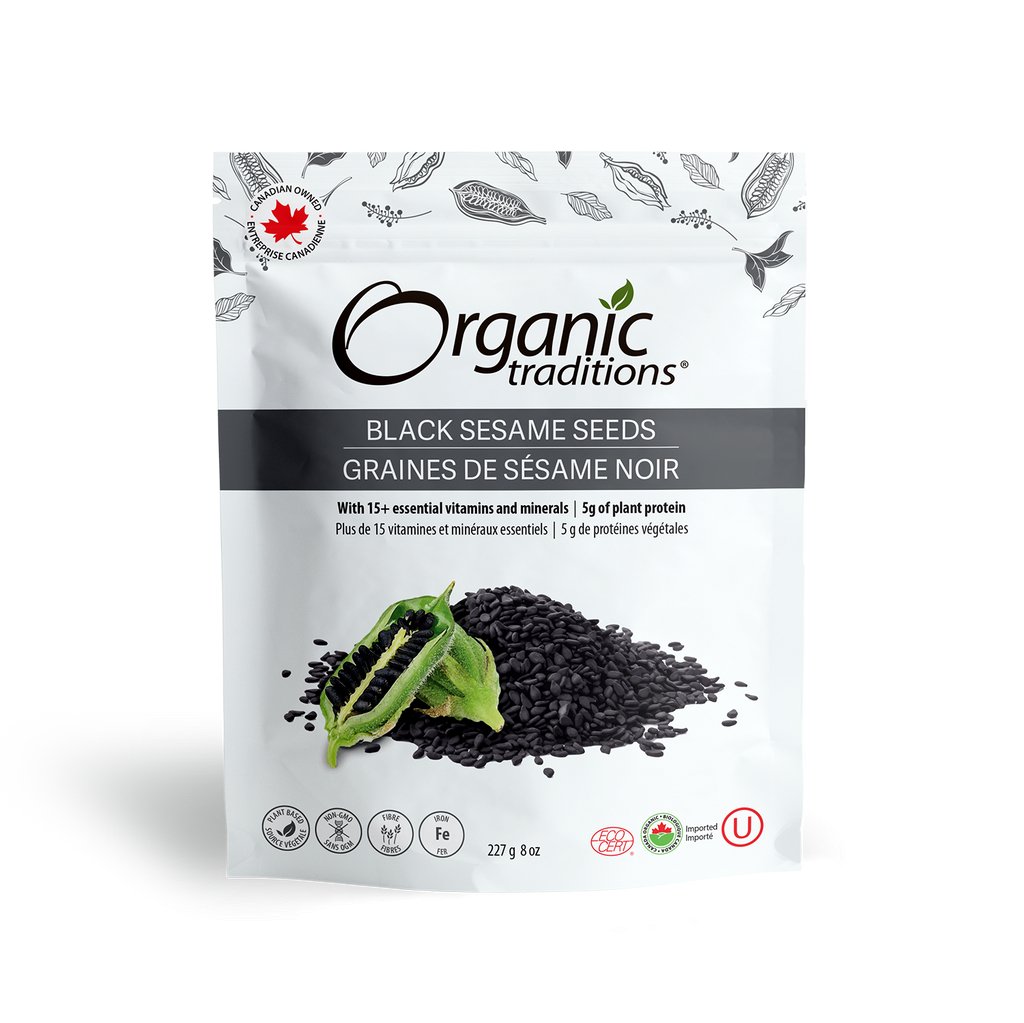 Organic Traditions Organic Black Sesame Seeds 227 Grams - Nutrition Plus