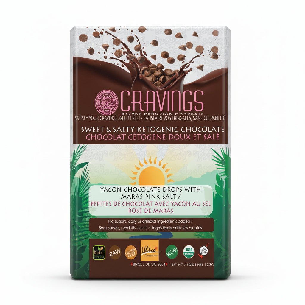 Peruvian Harvest Cravings Yacon Chocolate Drops 125 Grams - Nutrition Plus