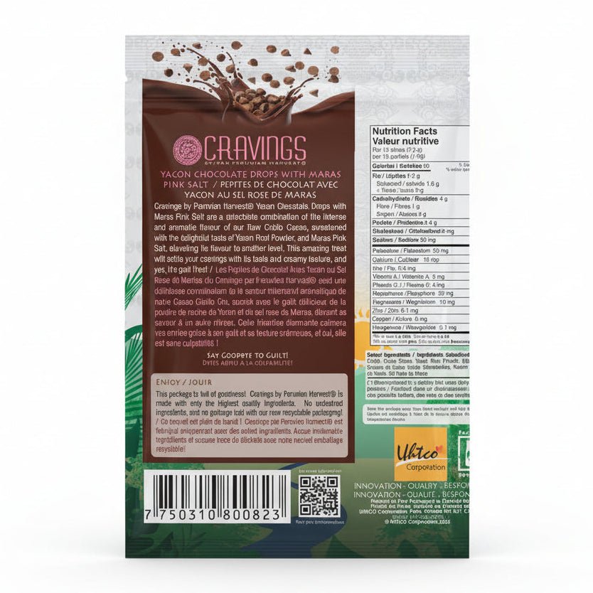 Peruvian Harvest Cravings Yacon Chocolate Drops 125 Grams - Nutrition Plus