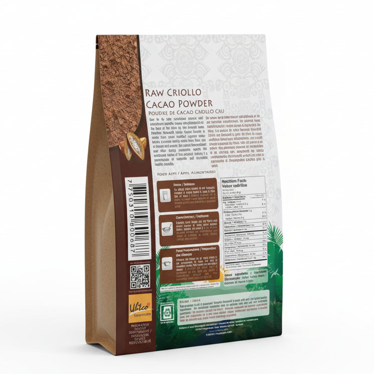 Peruvian Harvest Raw Criollo Cacao Powder 225 Grams - Nutrition Plus