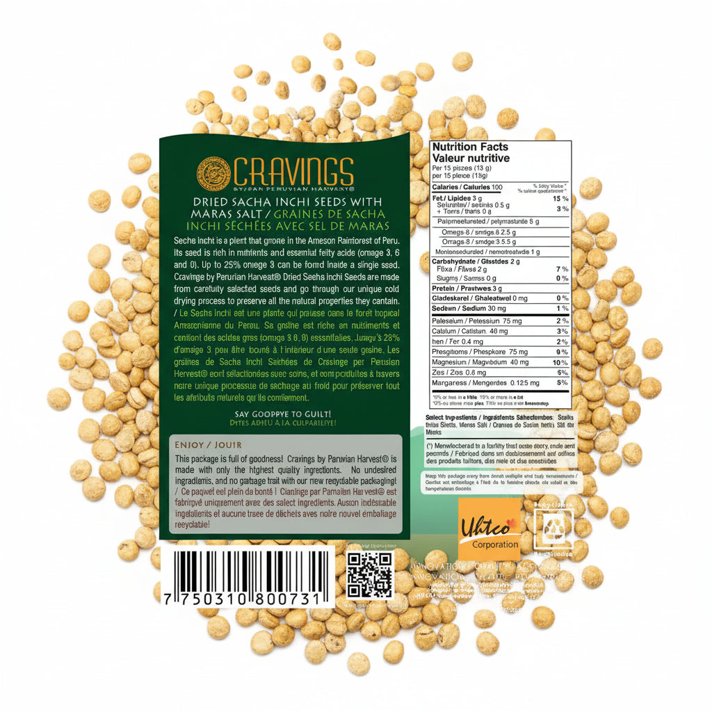 Peruvian Harvest Sacha Inchi Seeds, Dried, 125 Grams - Nutrition Plus