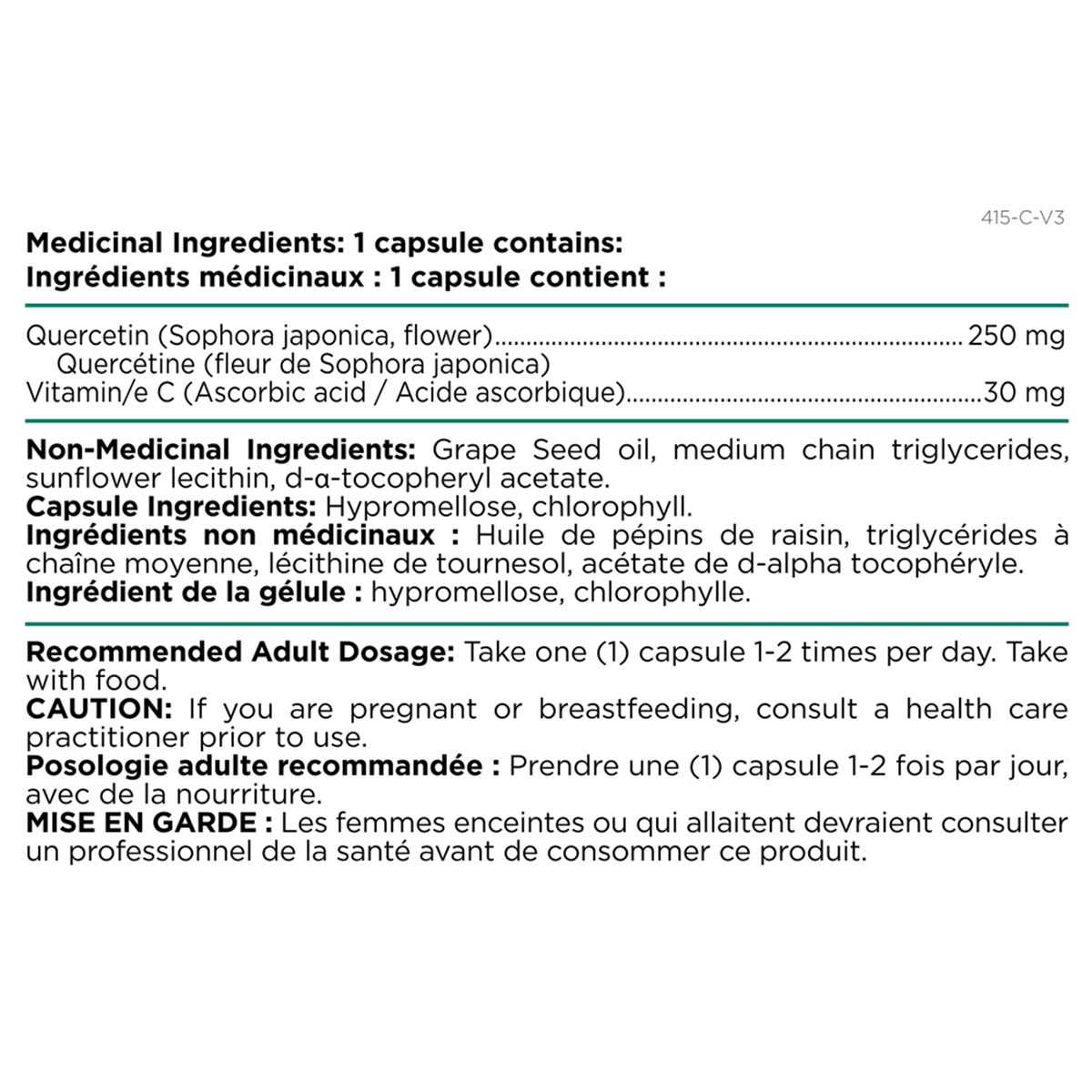 Platinum Natural Quercetin 15x 60 Capsules - Nutrition Plus