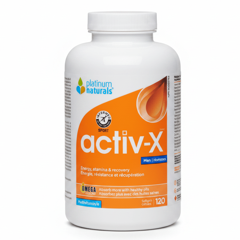 Platinum Naturals activ-X™ for Men Multivitamin 120 Softgels - Nutrition Plus