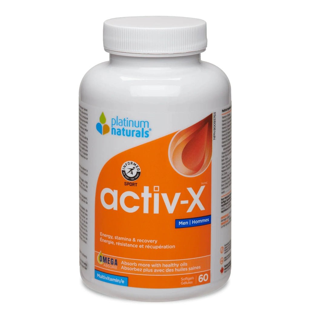 Platinum Naturals activ-X™ for Men Multivitamin 60 Softgels - Nutrition Plus