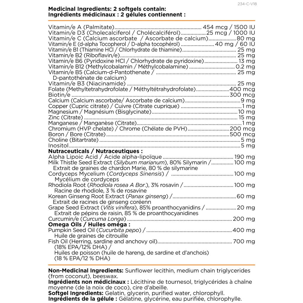 Platinum Naturals activ-X™ for Men Multivitamin 60 Softgels - Nutrition Plus