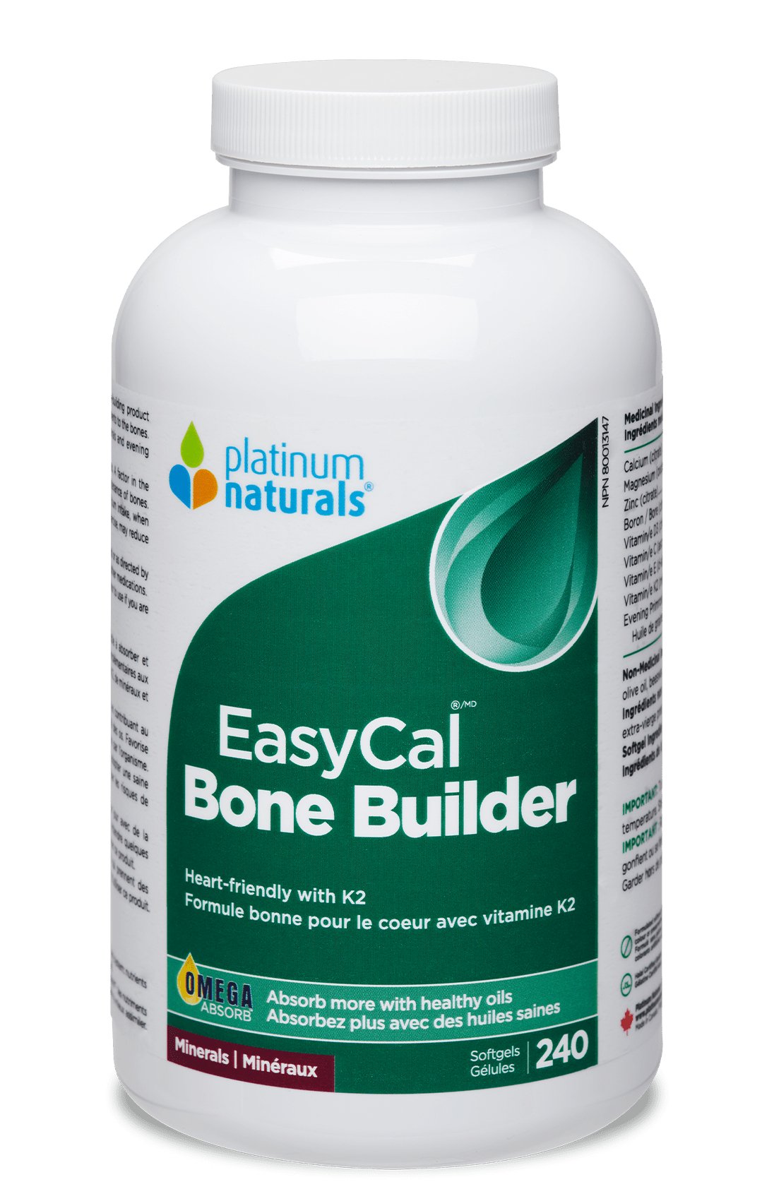 Platinum Naturals EasyCal® Bone Builder Softgels - Nutrition Plus