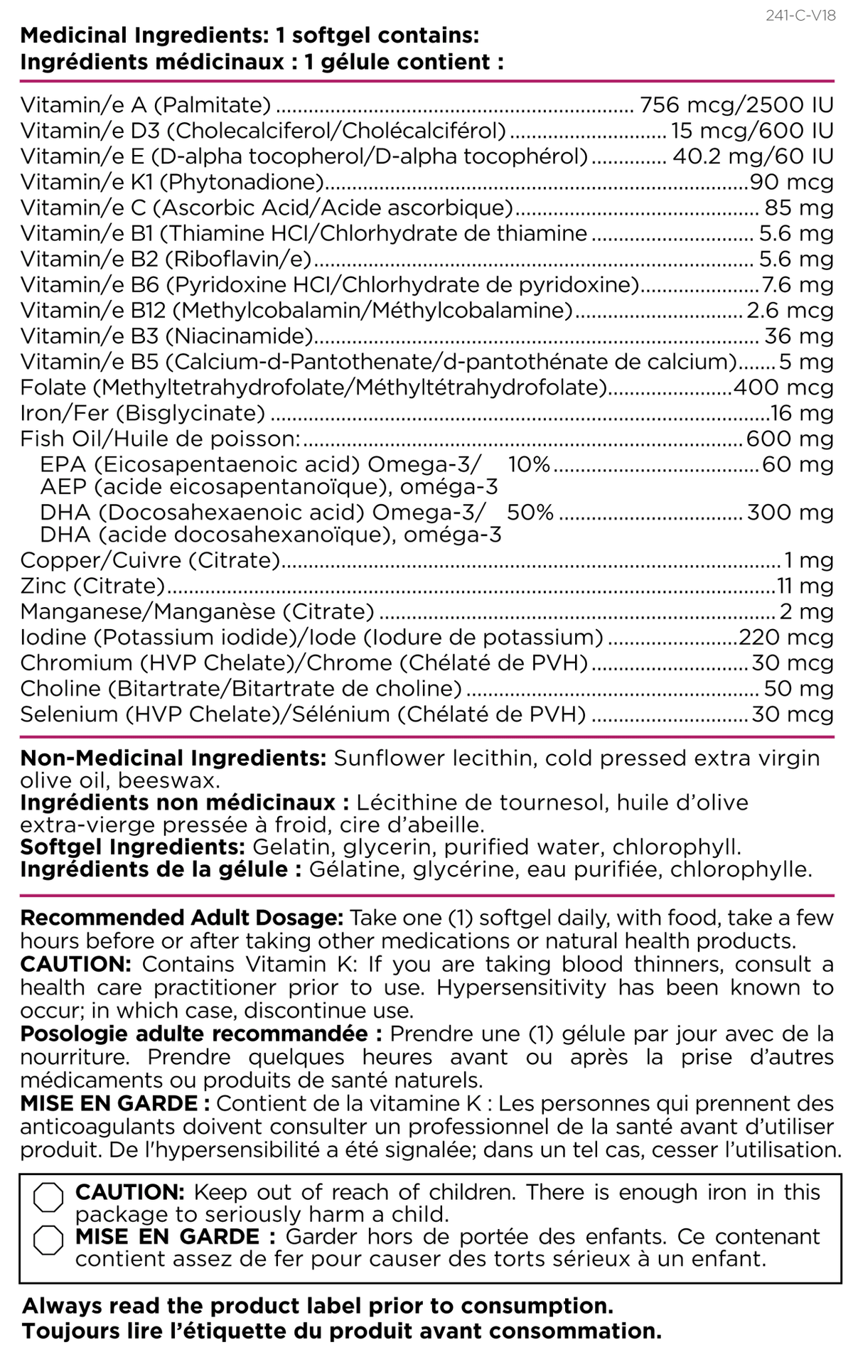 Platinum Naturals EasyMulti Prenatal - Nutrition Plus