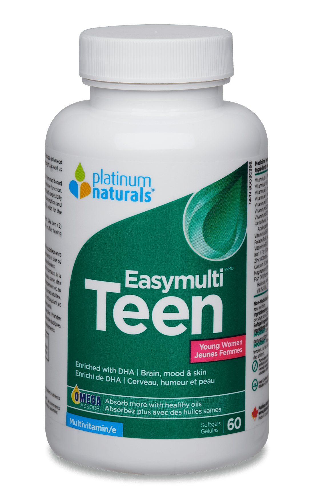 Platinum Naturals Easymulti Teen Young Women 60 Softgels - Nutrition Plus