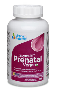 Thumbnail for Platinum Naturals Prenatal Easymulti® Vegan 60 Softgels - Nutrition Plus