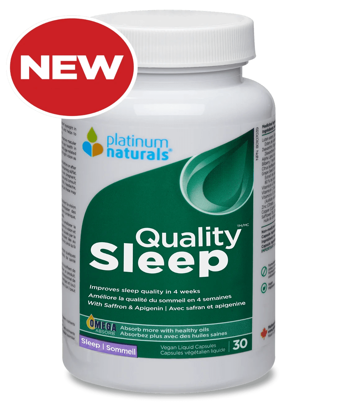 Platinum Naturals Quality Sleep™ 30 Vegan Liquid Capsules - Nutrition Plus