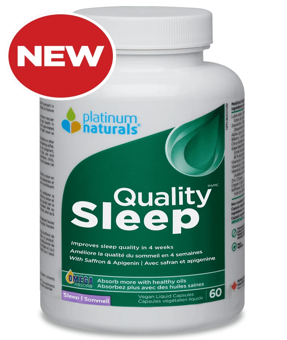 Platinum Naturals Quality Sleep™ 60 Vegan Liquid Capsules - Nutrition Plus