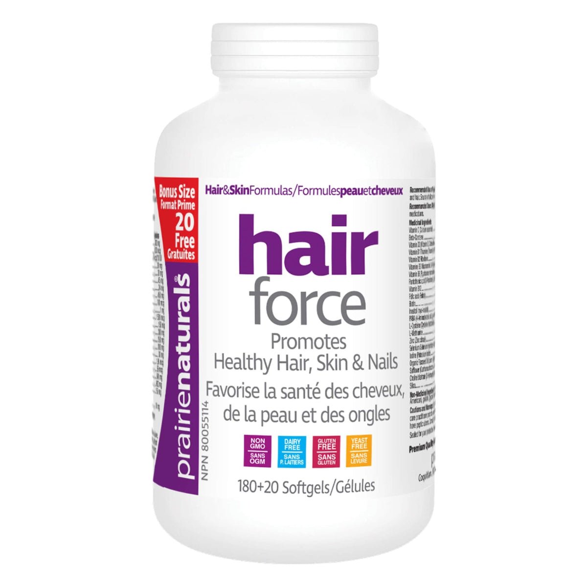 Prairie Naturals Hair-Force Softgels - Nutrition Plus