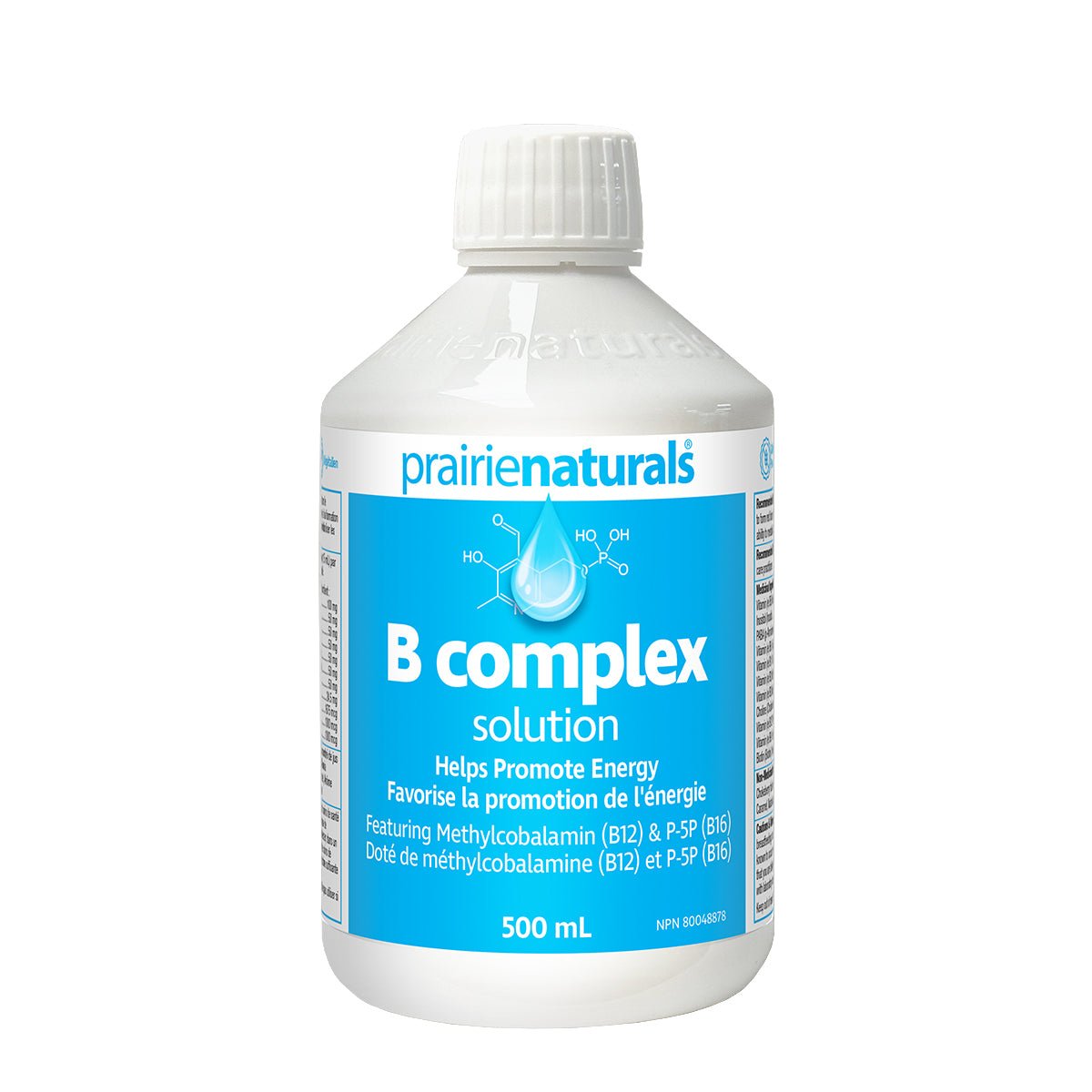 Prairie Naturals Liquid B Complex Solution Raspberry Flavour 500mL - Nutrition Plus