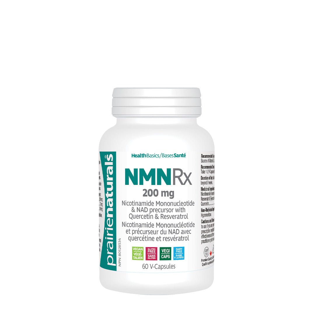 Prairie Naturals NMN Rx 200mg 60 Veg Capsules - Nutrition Plus