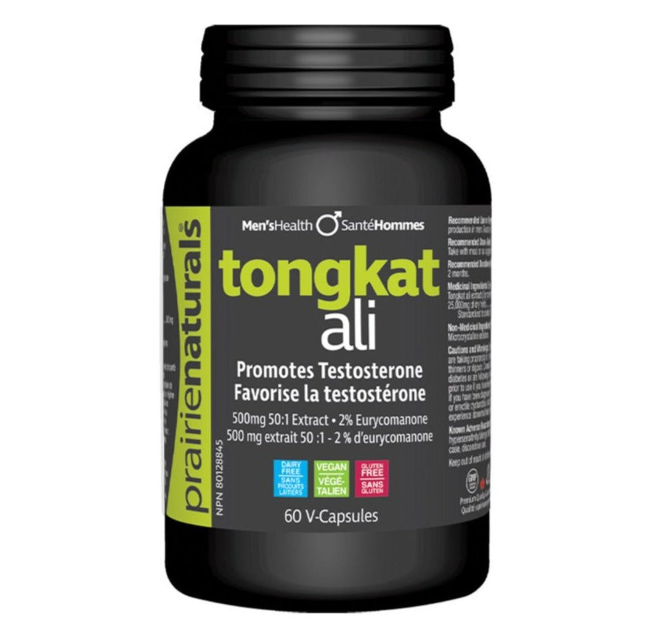 Prairie Naturals Tongkat Ali 500mg 60 Veg Capsules - Nutrition Plus