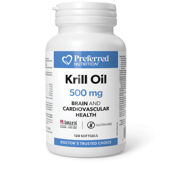 Preferred Nutrition Krill Oil 500mg 120 Softgels - Nutrition Plus