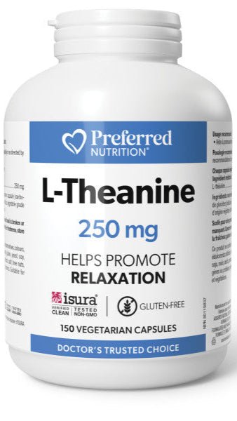 Preferred Nutrition L - Theanine 250mg 150 Vegetarian Capsules - Nutrition Plus