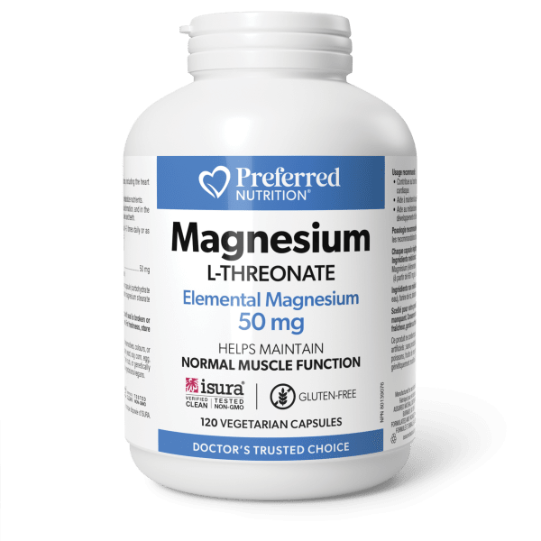 Preferred Nutrition Magnesium L - Threonate 120 Veg Capsules - Nutrition Plus