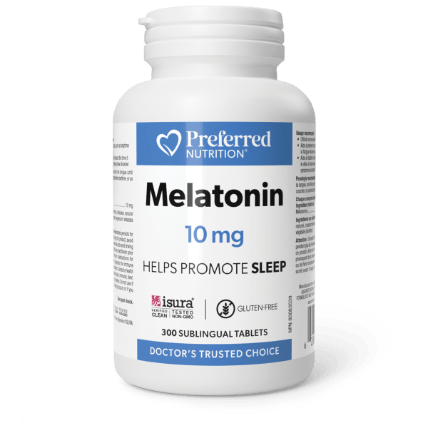 Preferred Nutrition Melatonin 10mg 300 Sublingual Tablets - Nutrition Plus