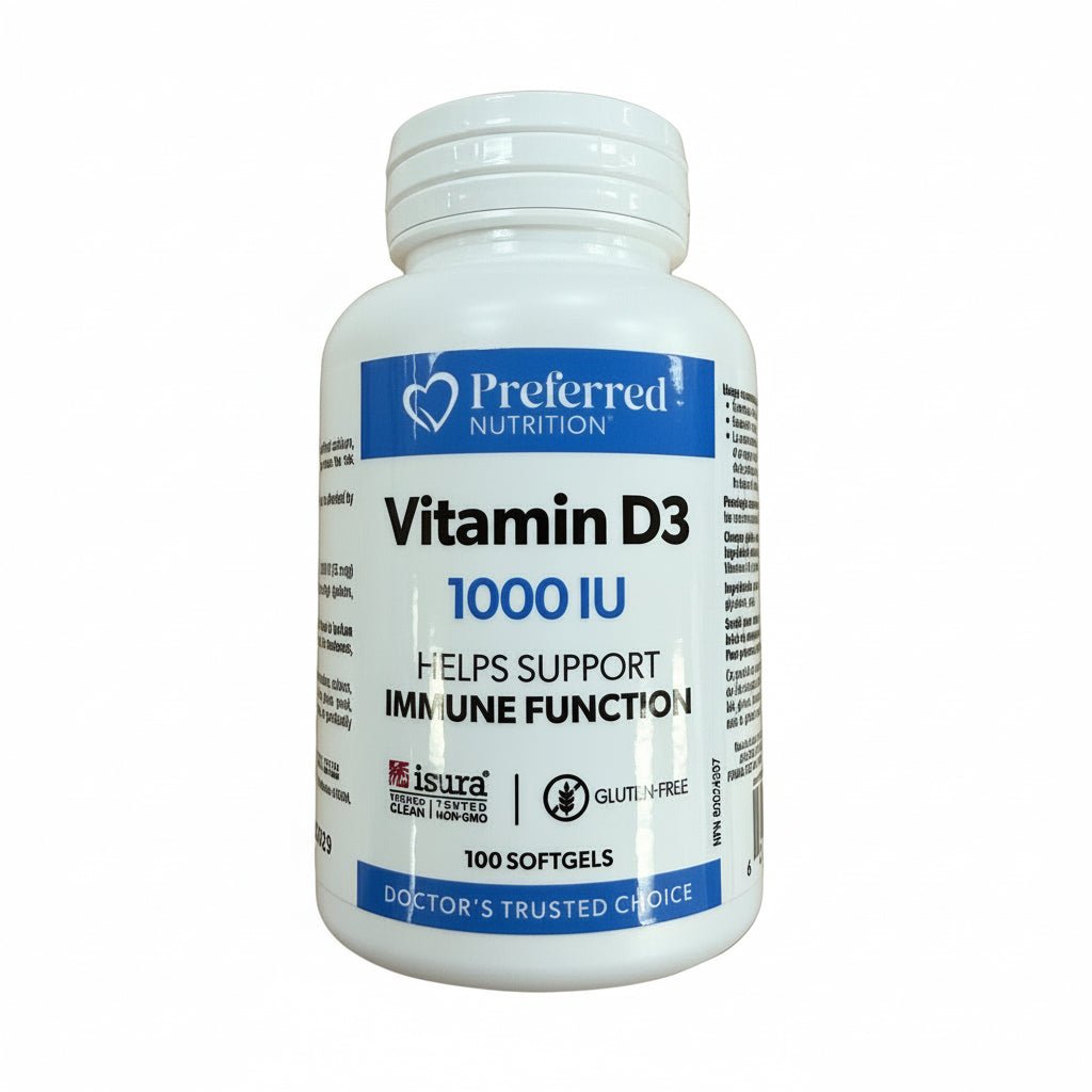 Preferred Nutrition Vitamin D3 1,000 iu 100 Softgels - Nutrition Plus