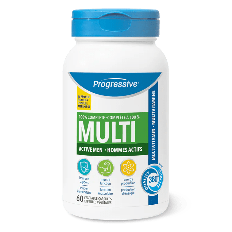 Progressive Multi for Active Men 60 Veg Capsules - Nutrition Plus