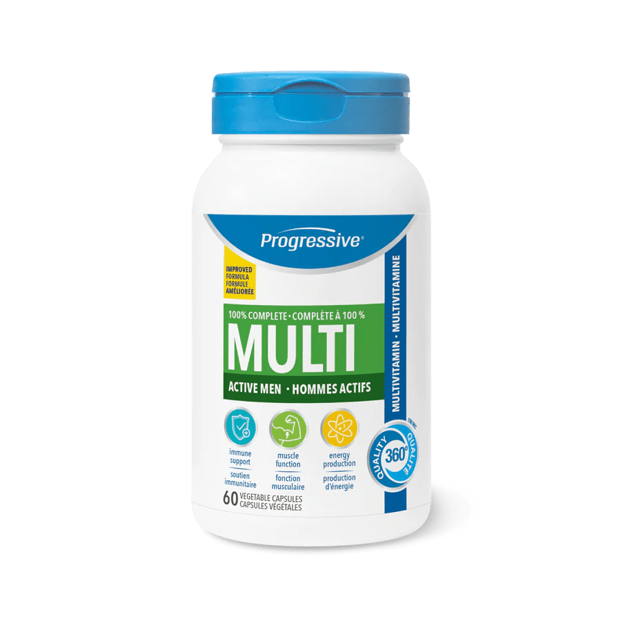 Progressive Multi for Active Men 60 Veg Capsules - Nutrition Plus