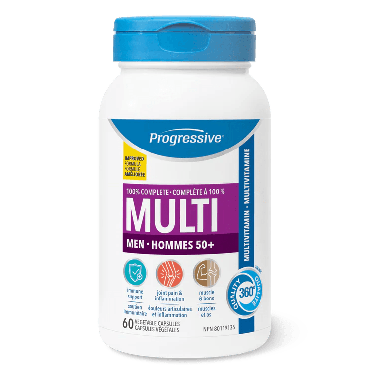 Progressive Multi for Men 50+ 60 Veg Capsules - Nutrition Plus