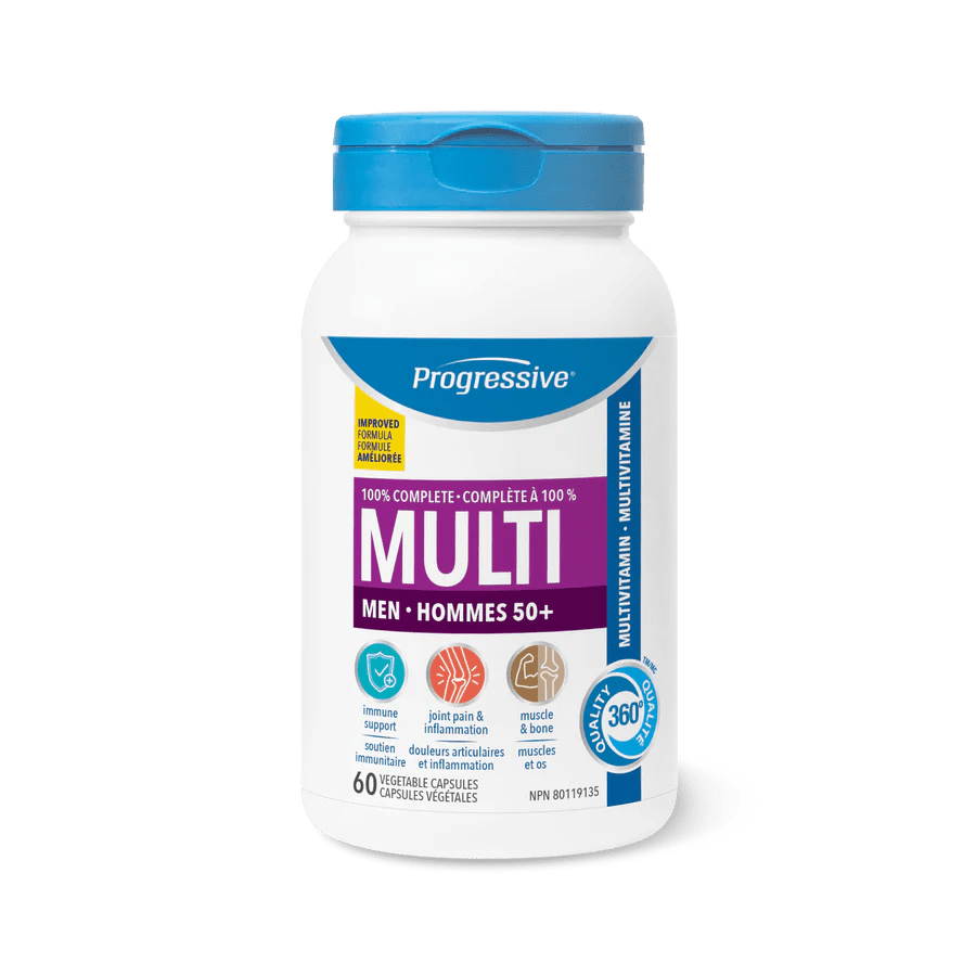 Progressive Multi for Men 50+ 60 Veg Capsules - Nutrition Plus