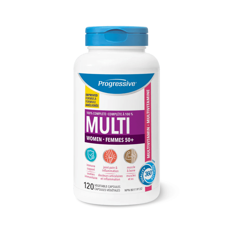 Progressive Multivitamins for Women 50+ 120 Veg Capsules - Nutrition Plus