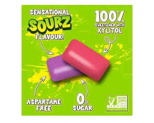 PUR Jumbo Gum Sourz Strawberry, Grape Flavour 20 Pieces - Nutrition Plus