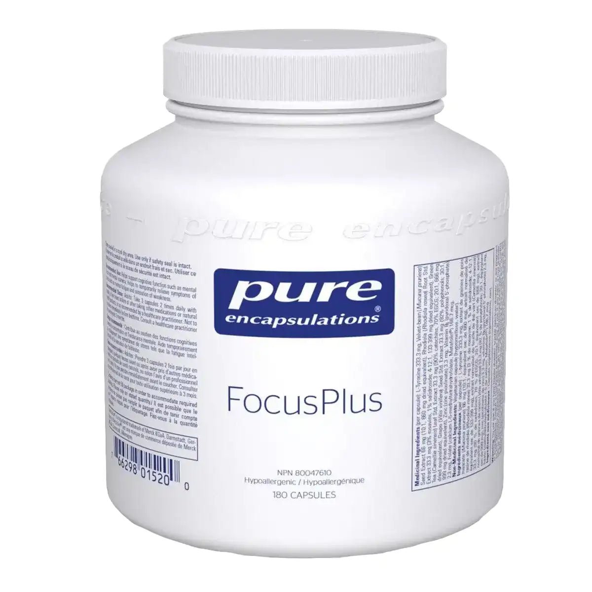 Pure Encapsulations FocusPlus (formerly DopaPlus) 180 Veg Capsules - Nutrition Plus