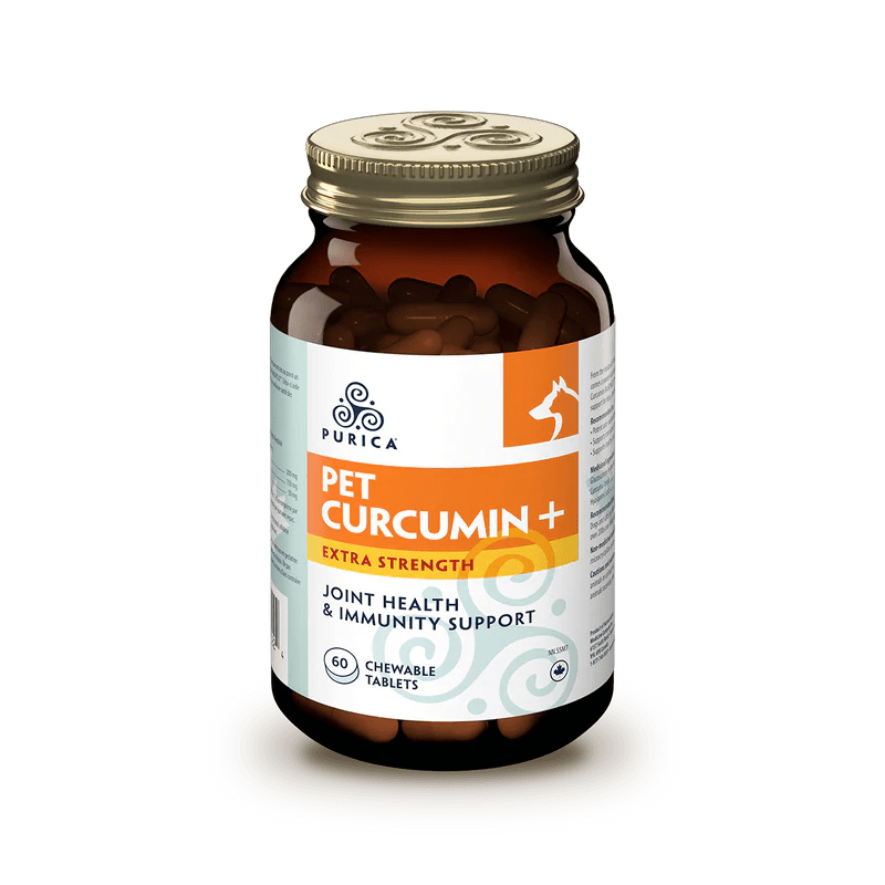 Purica Pet Curcumin Extra Strength with Glucosomine 60 Chewable Tablets - Nutrition Plus