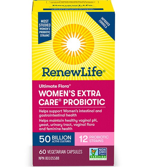 Renew Life Ultimate Flora® Women’s Extra Care™ Probiotic 50 Billion 60 Veg Capsules - Nutrition Plus