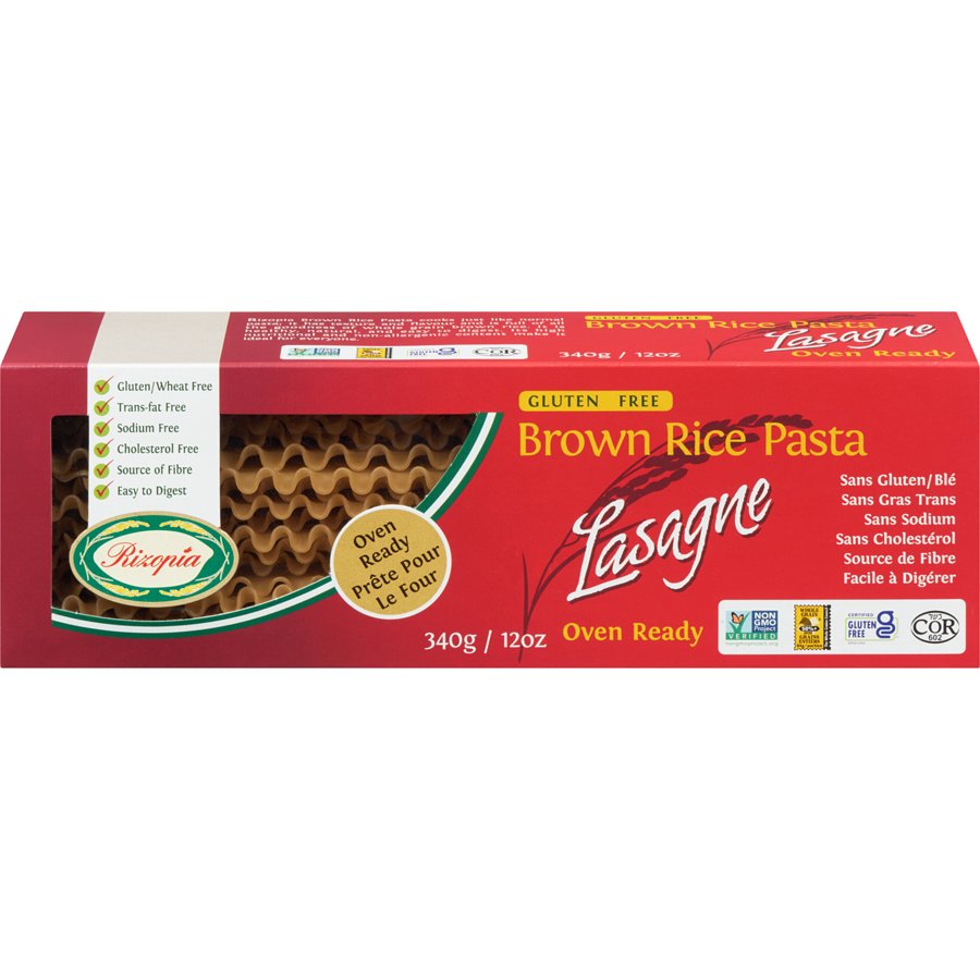 Rizopia Pasta Brown Rice Lasagne - 340g - Nutrition Plus