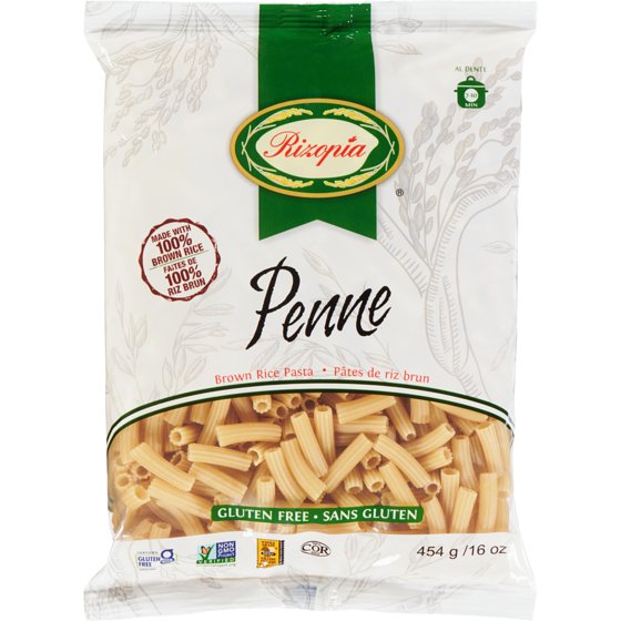 Rizopia Pasta Brown Rice Penne - 454 g - Nutrition Plus