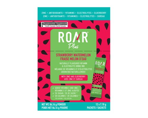 Roar Hydration Powders Straweberry and Watermelon flavour - 12 Pack - Nutrition Plus