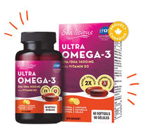 Thumbnail for Sea - licious Ultra Omega - 3 EPA/DHA 1400 mg with Vitamin D3 120 Softgels - Nutrition Plus