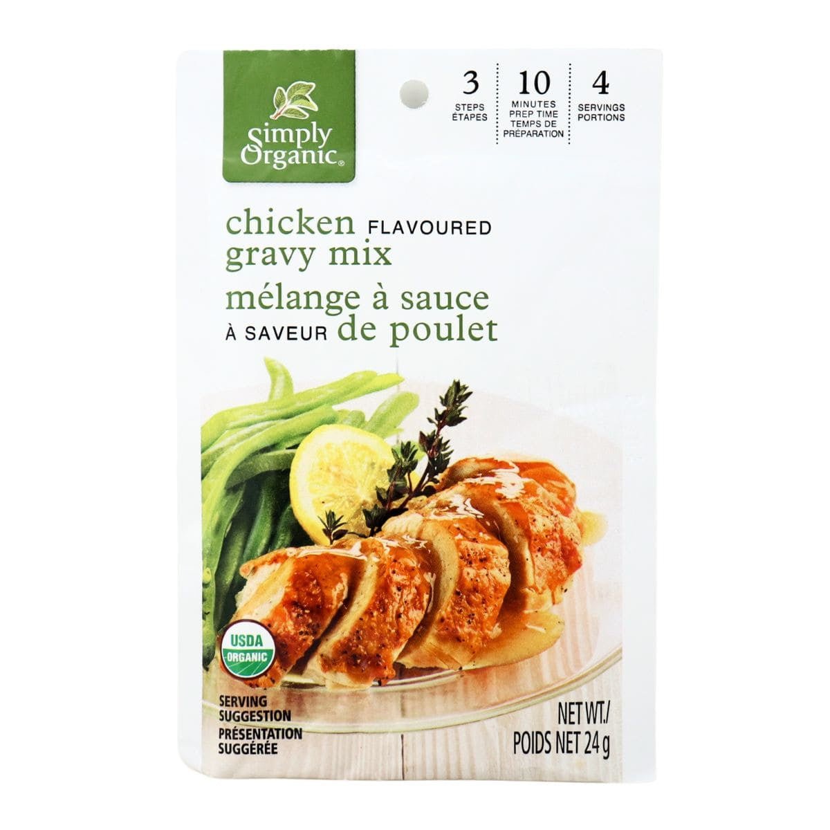 Simply Organic Chicken Flavored Gravy Mix 24 Grams - Nutrition Plus