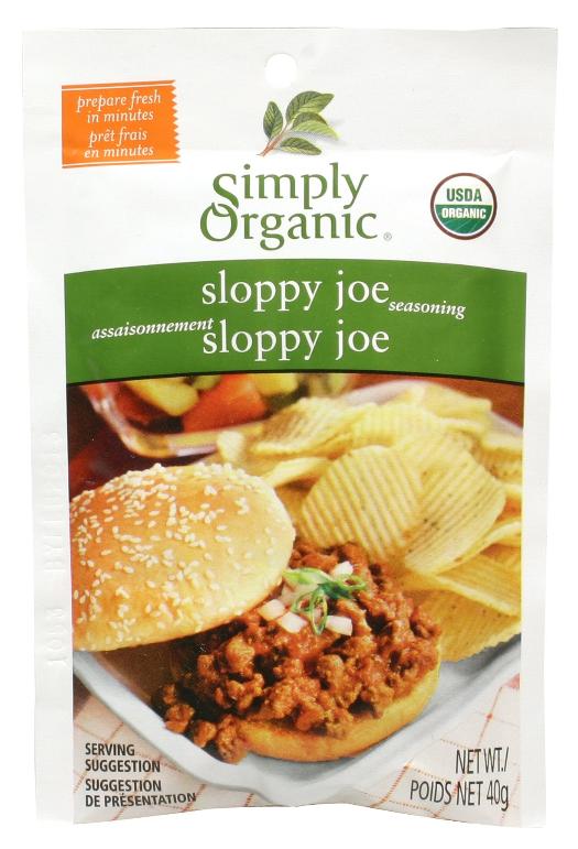 Simply Organic Sloppy Joe Seasoning 40 Grams - Nutrition Plus