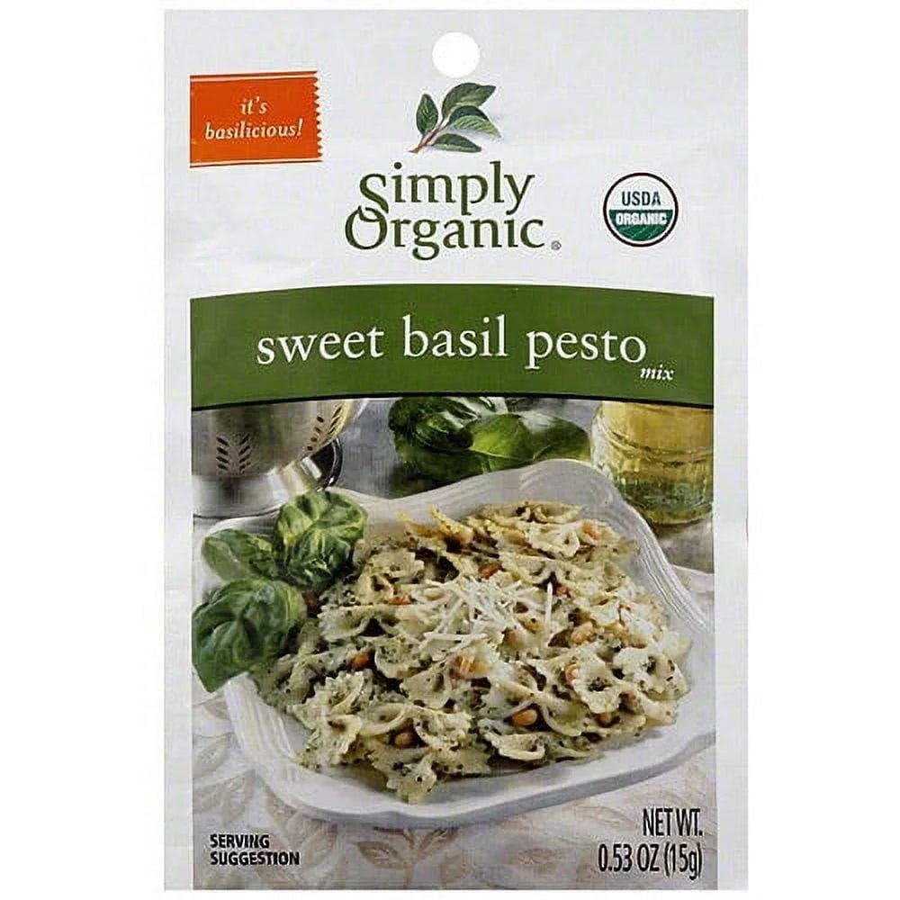 Simply Organic Sweet Basil Pesto Mix 15 Grams - Nutrition Plus