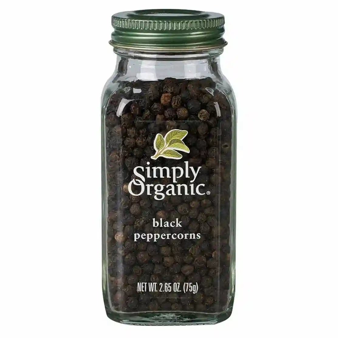 Simply Organic Whole Black Peppercorns 75 Grams - Nutrition Plus