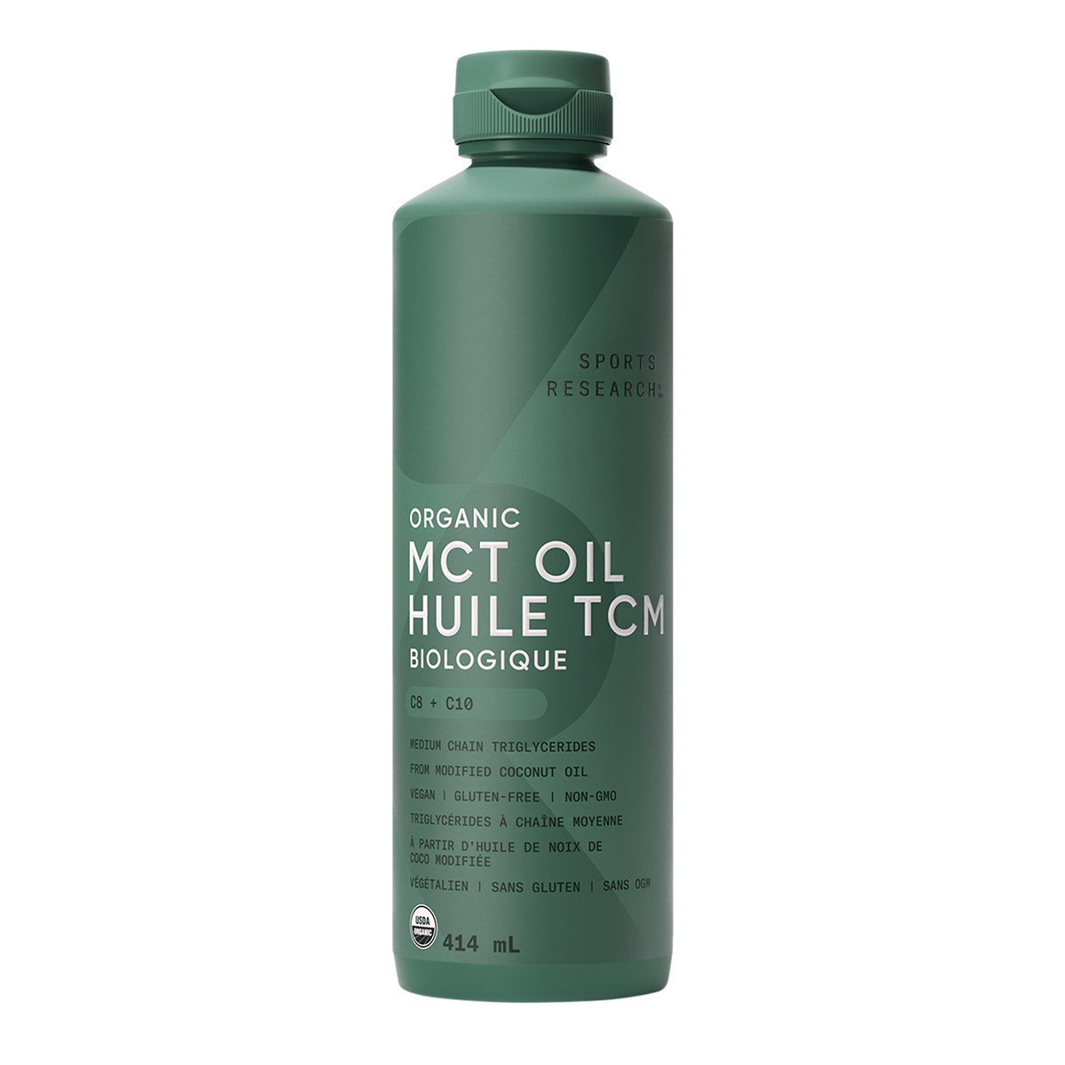 Sports Research Organic MCT Oil 414mL - Nutrition Plus