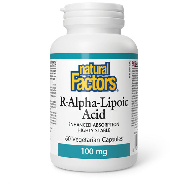 Natural Factors R-Alpha-Lipoic Acid 100mg 60 Veg Capsules