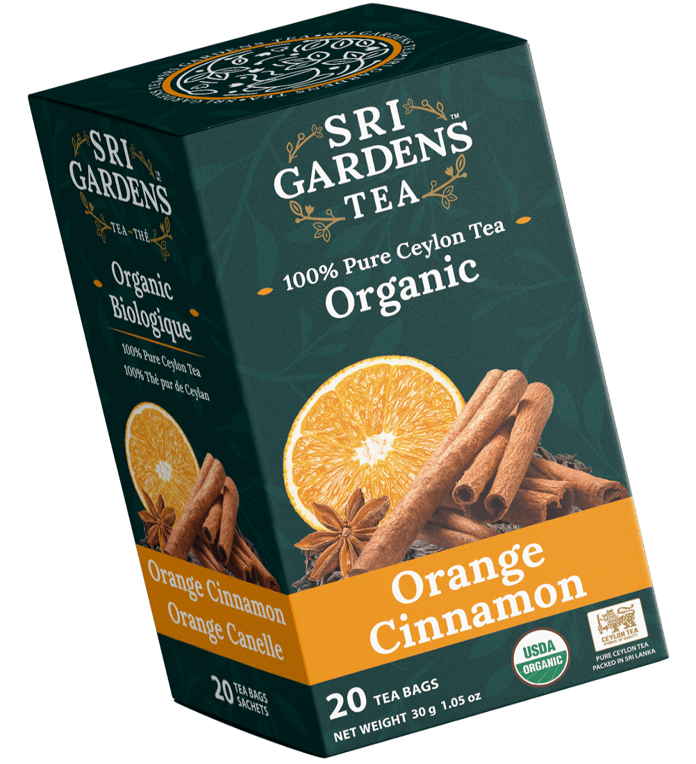 SRI Gardens Organic Orange & Cinnamon 20 Tea Bags - Nutrition Plus